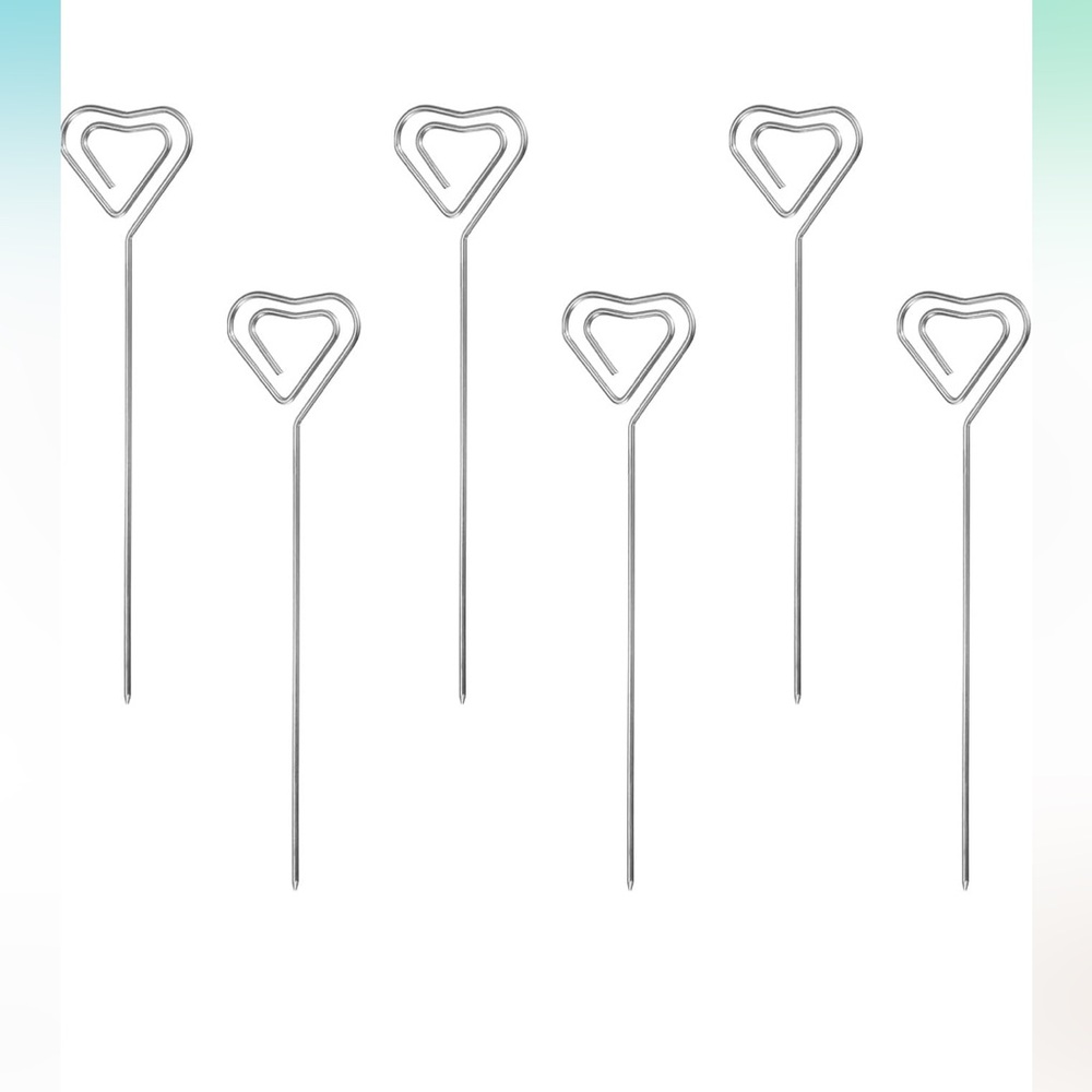 New uxcell Stainless Steel Cocktail Picks, 5" 6Pcs Metal Cocktail Toothpicks